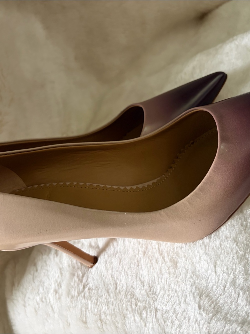 Tory Burch Blush-to-Plum Ombre Pointed Toe Pumps - Picture 2 of 6
